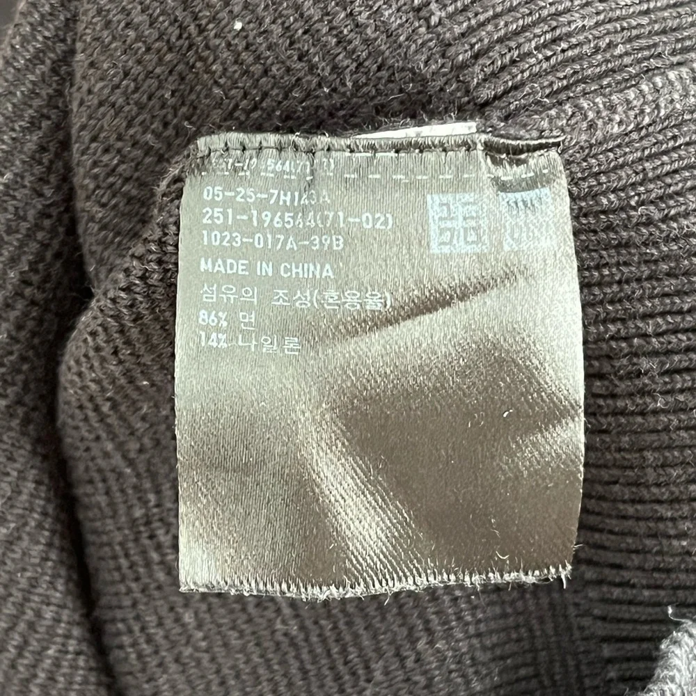 Uniqlo Black Cotton Knit Long Sleeve Crewneck Sweater - Picture 7 of 8